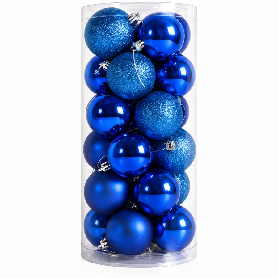 Bombki niebieskie 3cm 24szt.