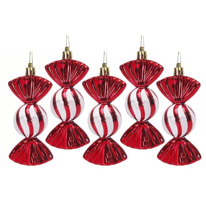 Bombki Zawieszki cukierki 5 szt.