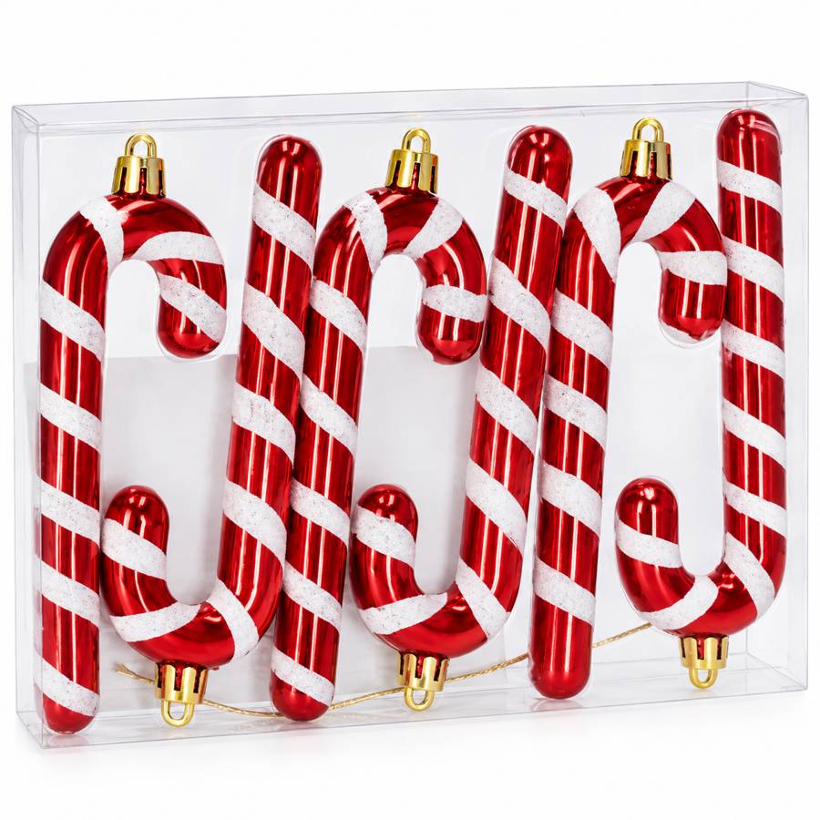 Bombki Zawieszki laski 13,8 cm 6 szt.