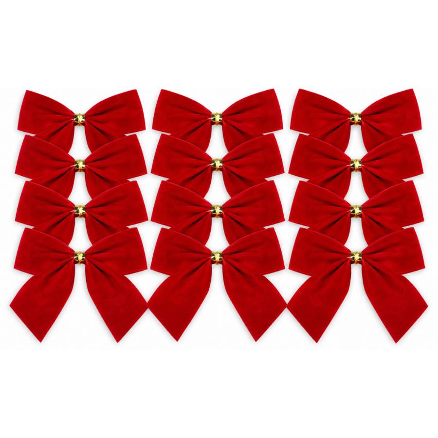 Kokardki czerwone 5,5 cm 12 szt.