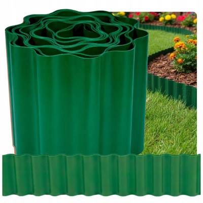Obrzeże Trawnikowe Ogrodowe faliste Palisada 9m/10cm zielone