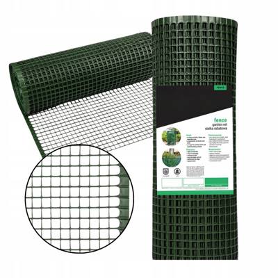 Siatka Rabatowa Ogrodzeniowa Hodowlana 25m oczka 17x17mm plastikowa Zielona
