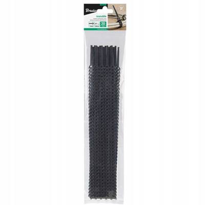 Opaski zaciskowe ELASTYCZNE do mocowania roślin KLIPSY 10x300mm 20 SZT
