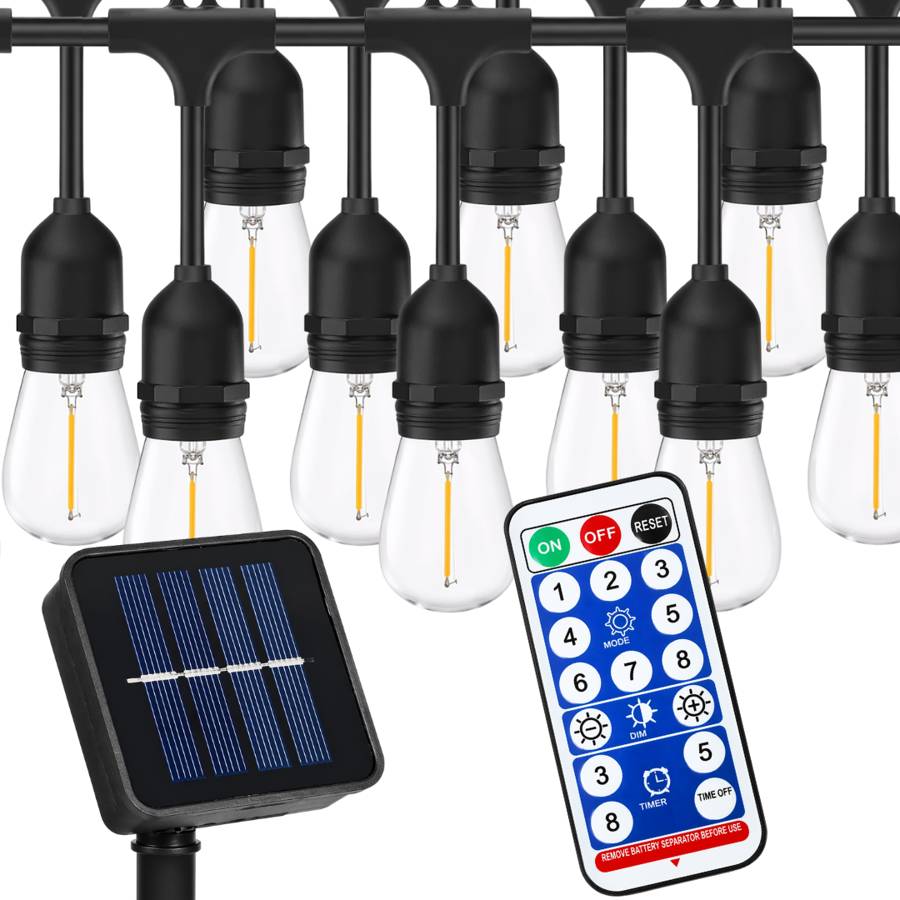 Girlanda solarna żarówki 10m z pilotem
