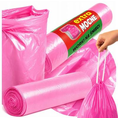 Worki Na Śmieci zapachowe różwe 60L 10szt